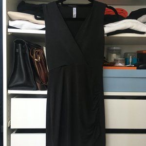 Black fitted mini dress in XS